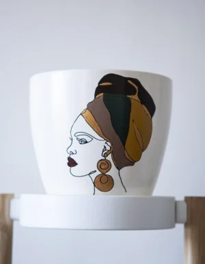 Plant pot Head Woman