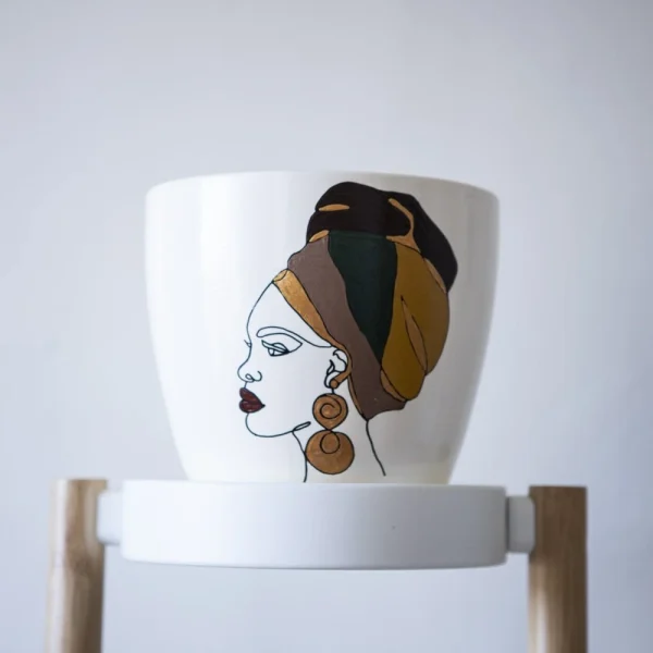 Plant pot Head Woman