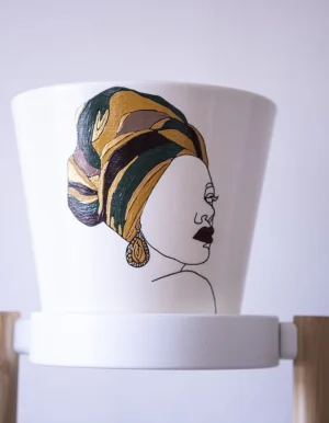 Plant pot Woman With Turban L