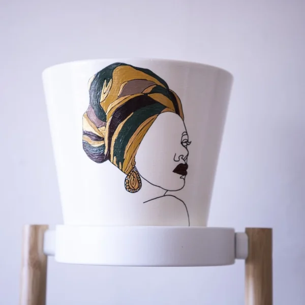Plant pot Woman With Turban L