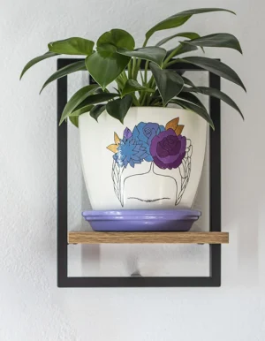 Blue Floral Frida Kahlo Vase S