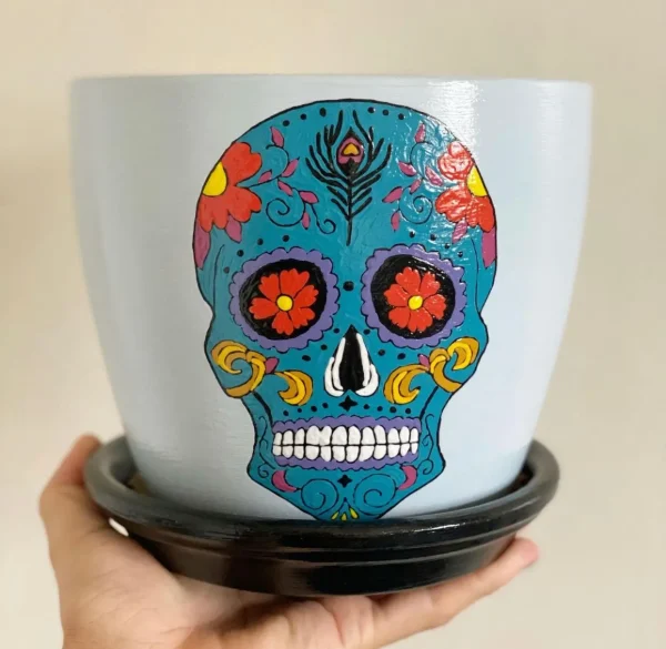 Blue mystic plant pot
