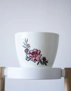 Pink Flower Plant vase Bartho